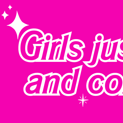 "Girls just want to have" Barbie PINK Bumper Sticker